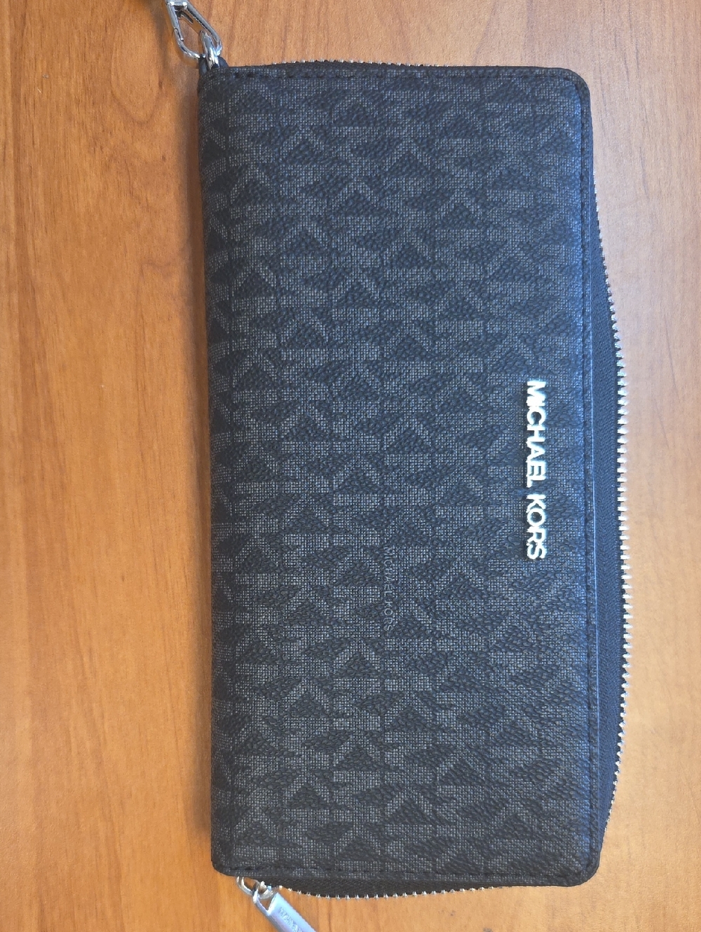 Michael Kors Black Signature Zip-Around Wallet